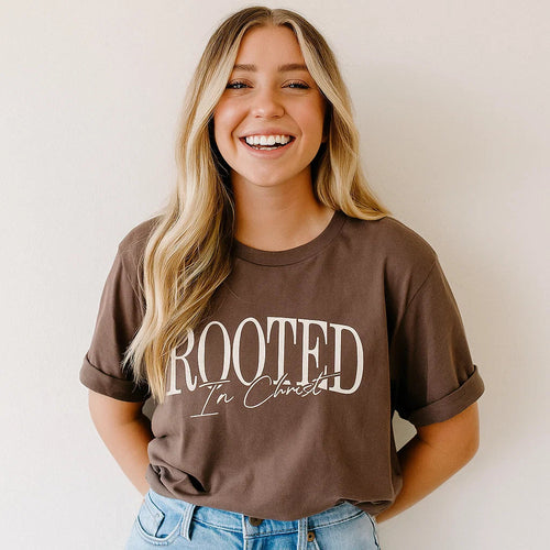 Rooted in Christ T-Shirt, Faith Tee, Christian Top
