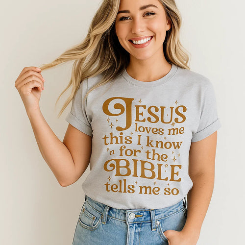Jesus Loves Me T-Shirt, Christian Bible Verse Tee